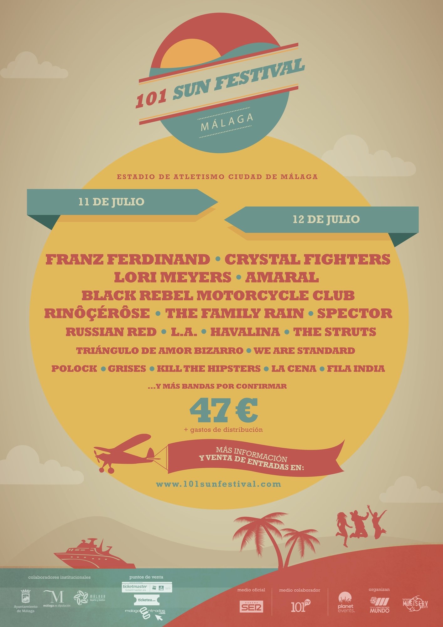 Black Rebel Motorcycle Club, Spector y The Struts al 101 Sun Festival